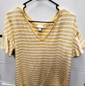 Yellow stripe blouse
